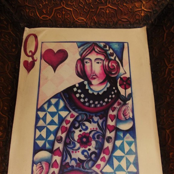 Set of 2 Jim Shore Crazy Mountain Metal Serving Trays Poker Playing Cards - Picture 6 of 7